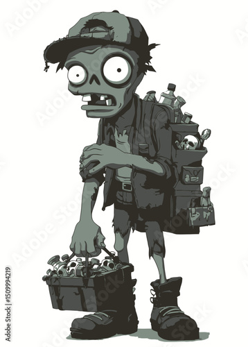 A prepared Zombie Prepper with a bunker full of rotting supplies,