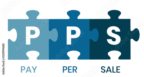 PPS - Pay Per Sale acronym. business concept background. vector illustration concept with keywords and icons. lettering illustration with icons for web banner, flyer, landing page