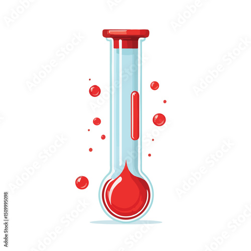 a single flat vector icon of a medical syringe angled diagonally