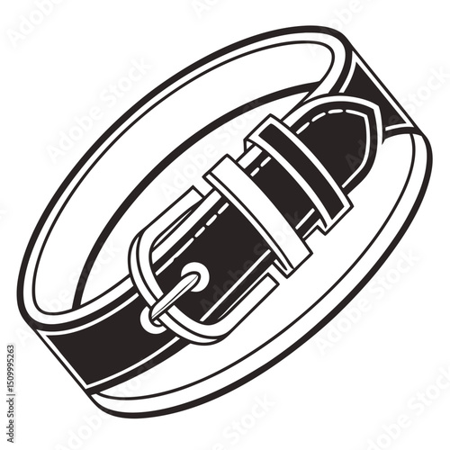 Vector fashion logo icon of a belt buckle minimal eps