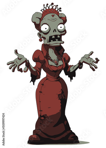 Zombie Fashion Designer - A zombie creating cursed haute couture.