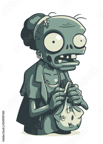 Zombie Fashion Designer - A zombie creating cursed haute couture.