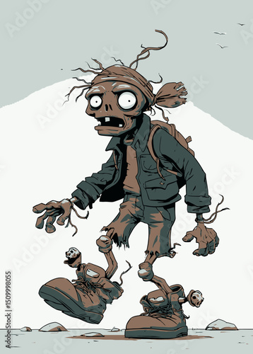 Zombie Meteorologist - A decayed zombie predicting the apocalypse.