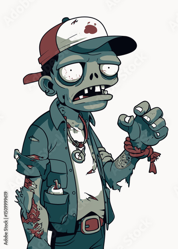 Zombie Tattoo Artist - A rotting zombie inking cursed designs.