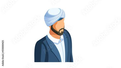 Cultural Islamic Headgear Man Vector
