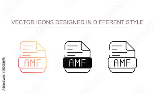 AFM icon design with white background stock illustration