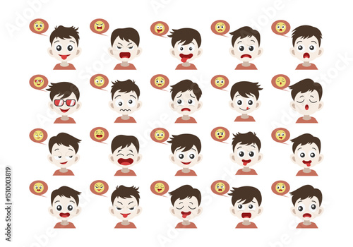 People Face With Emoticon Element