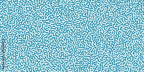 Turing Abstract Pattern, suitable for any business. White and blue color diffusion reaction seamless pattern.An abstract Reaction-diffusion or Turing pattern formation, coral reef, natural texture,