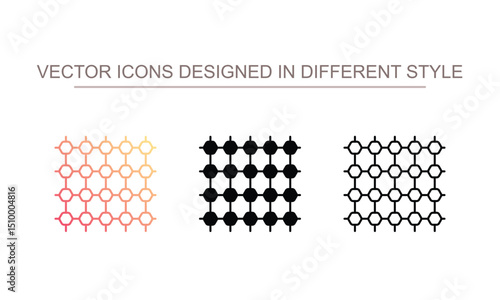 Smart Material icon design with white background stock illustration