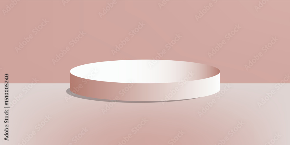 Minimalist 3D pink podium set on a white floor with a soft pastel pink background. Product display, mockups, showroom branding and creative visuals Minimalist 3D pink podium set on a white floor with a soft pastel pink background. Product display, mockups, showroom branding and creative visuals