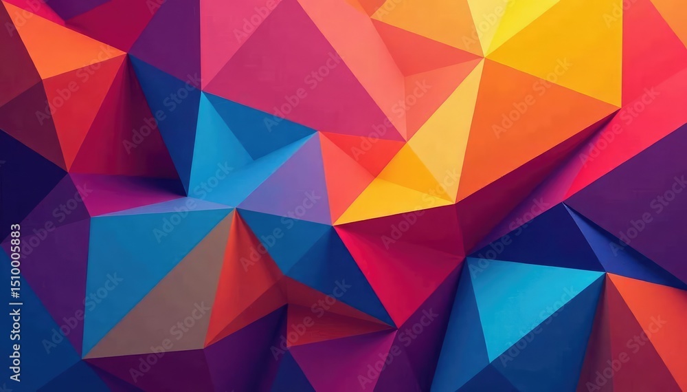 Geometric abstract shapes, vibrant color scheme, endless repeat , geometric, angles, bright Geometric abstract shapes, vibrant color scheme, endless repeat , geometric, angles, bright