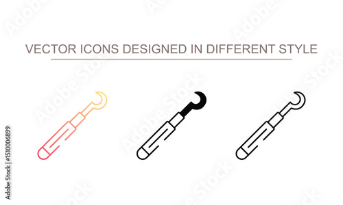 Probe icon design with white background stock illustration