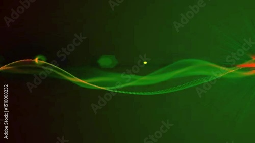 abstract green wave background