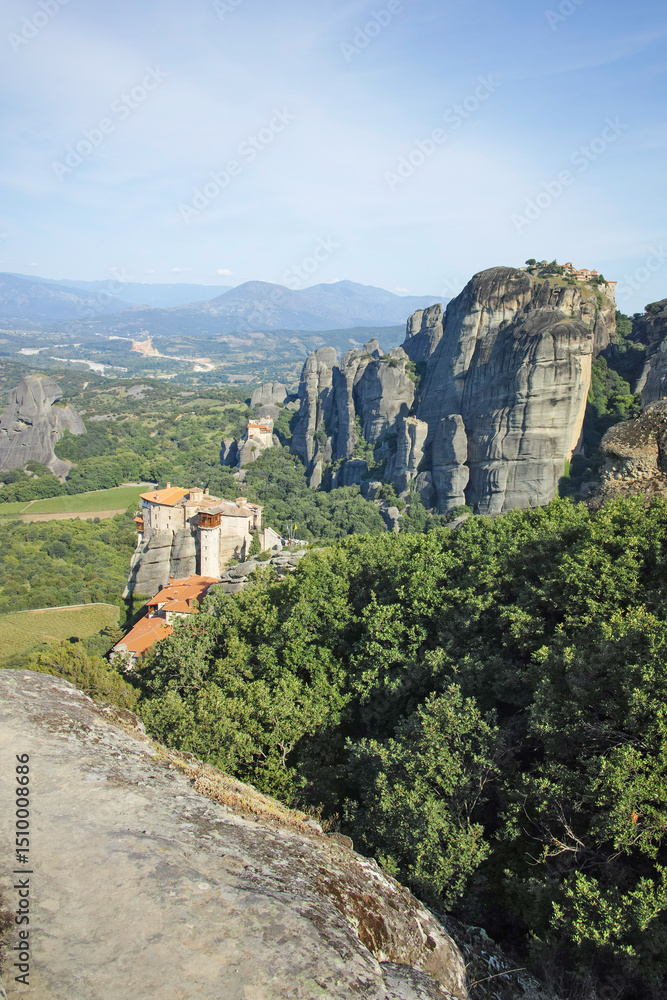 Obraz premium Panoramic view of Meteora Monasteries, Greece