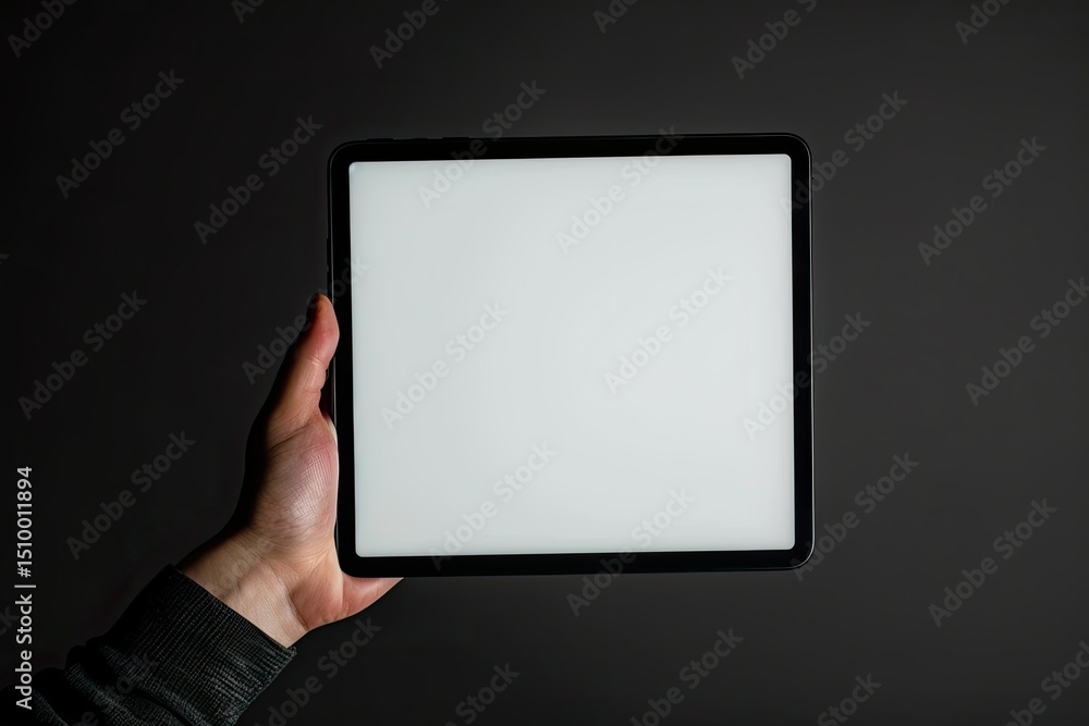 Ultra Hd Image of Close Up Hand Holding Tablet Ultra Hd Image of Close Up Hand Holding Tablet