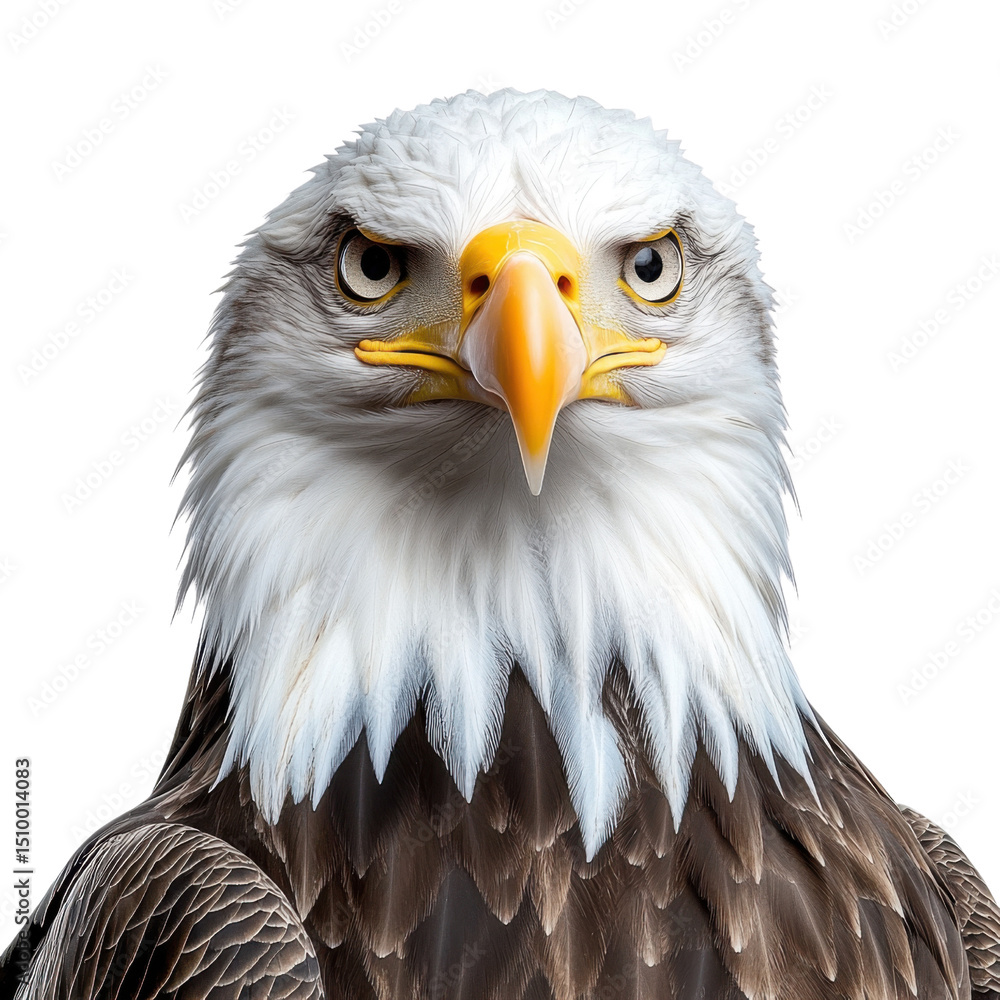 Obraz premium bald eagle portrait on white background