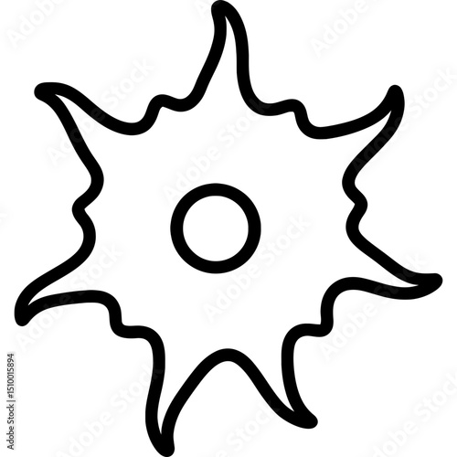 Minimalist platelet outline icon