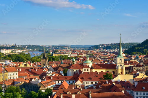 Canvas Print View from Hrad onto rooftops of Mala Strana district, Prague