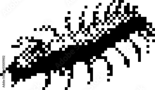 Dark Aesthetic Dithering Graphic Element
