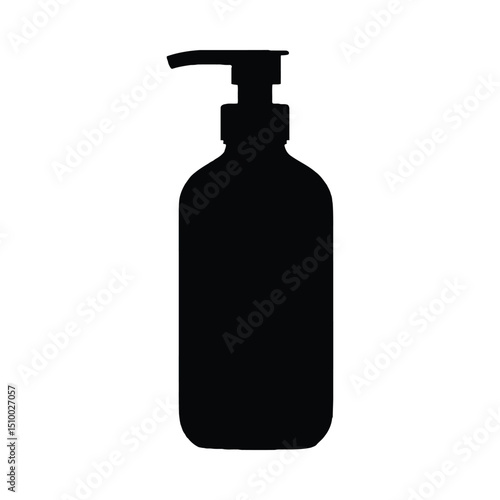 Pump bottle dispenser silhouette