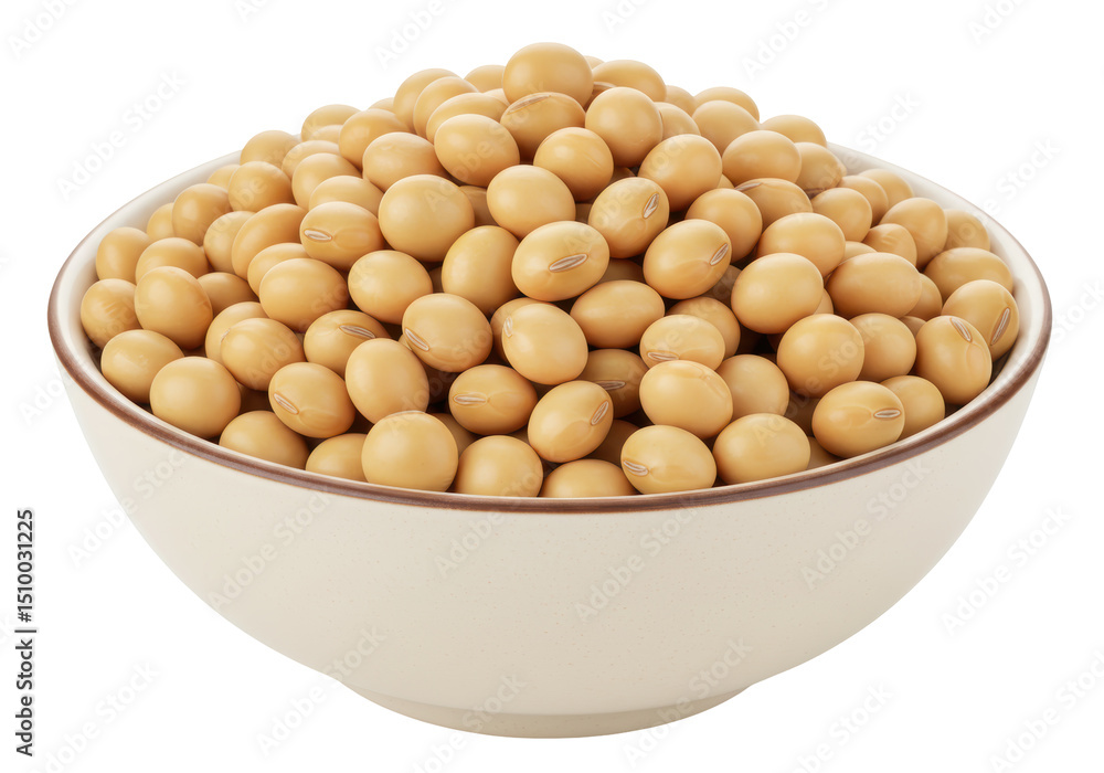 Isolated Soybeans in Bowl Pile of Yellow Beans Isolated Soybeans in Bowl Pile of Yellow Beans
