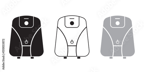 Air fryer icon. cooking fry appliance icon simple . Cooking air fryer appliance icon for logo, website, social media, mobile apps . Vector illustration. 