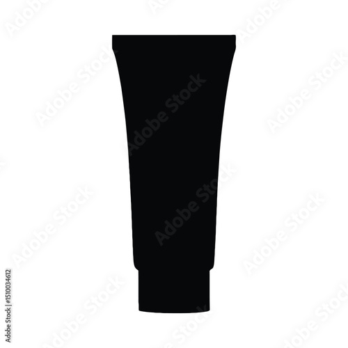 Cosmetic tube packaging silhouette