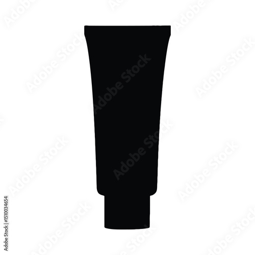 Cosmetic tube packaging silhouette