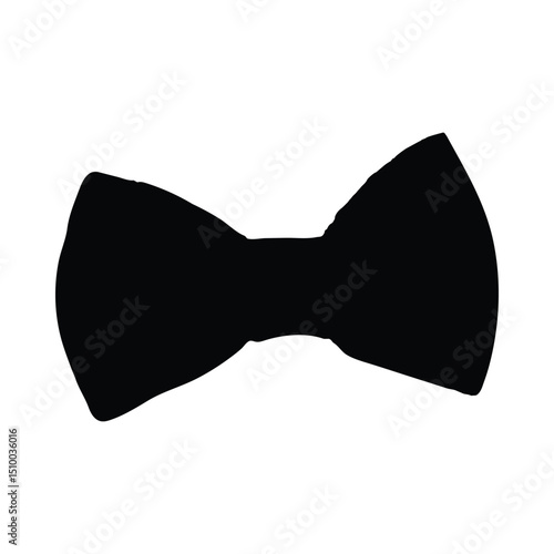 Classic bow tie silhouette illustration