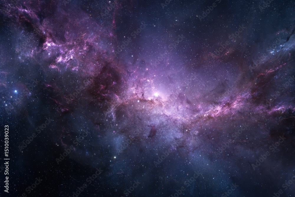 Fototapeta premium Nebula and galaxies in space. Abstract cosmos background. constellation wallpaper.