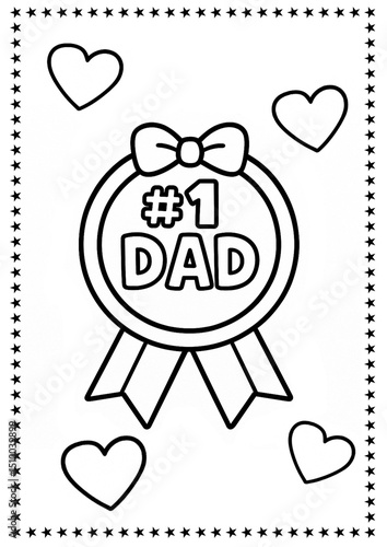 #1 Dad coloring page