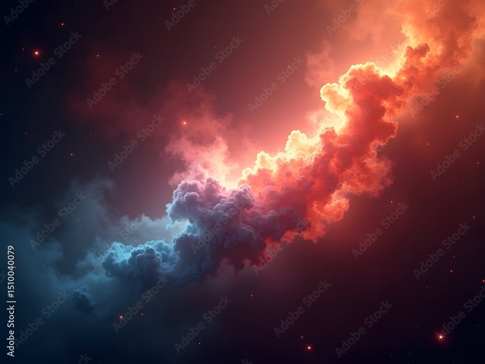 Fototapeta premium Cosmic Cloudscape Nebula Stars Space Galaxy Abstract Art