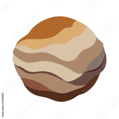 Abstract earth layers illustration representing geology earth science and environmental concepts