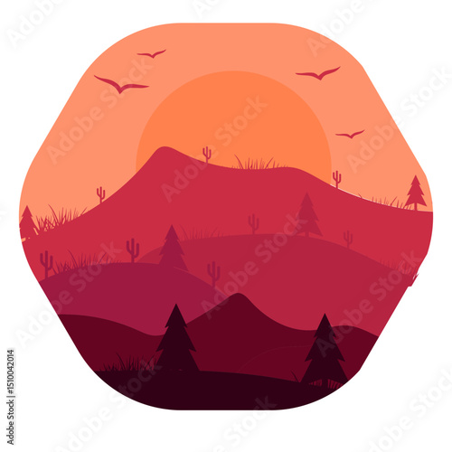 desert nature vector