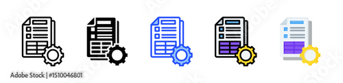 Internal Control Icon Collection With Multiple Styles