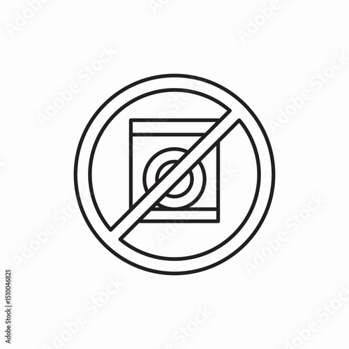 cannot be washed icon vector sign