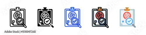 Forensic Audit Icon Collection With Multiple Styles