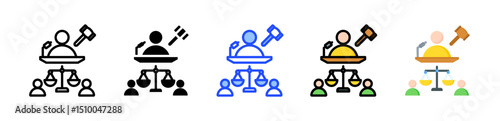 Professional Judgement Icon Collection With Multiple Styles