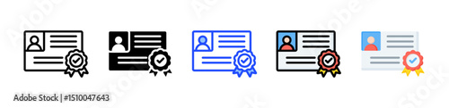 Qualified Opinion Icon Collection With Multiple Styles