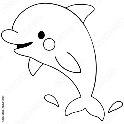 sea animal cute hand drawing kawaii illustration element