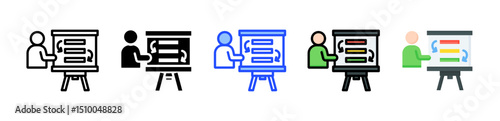 Action Plan Icon Collection With Multiple Styles