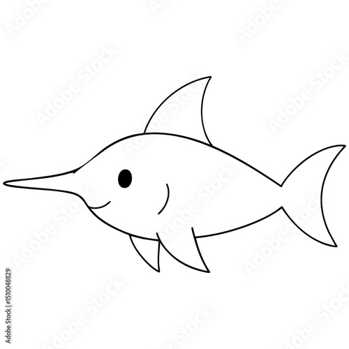 sea animal cute hand drawing kawaii illustration element