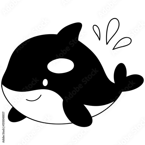 sea animal cute hand drawing kawaii illustration element