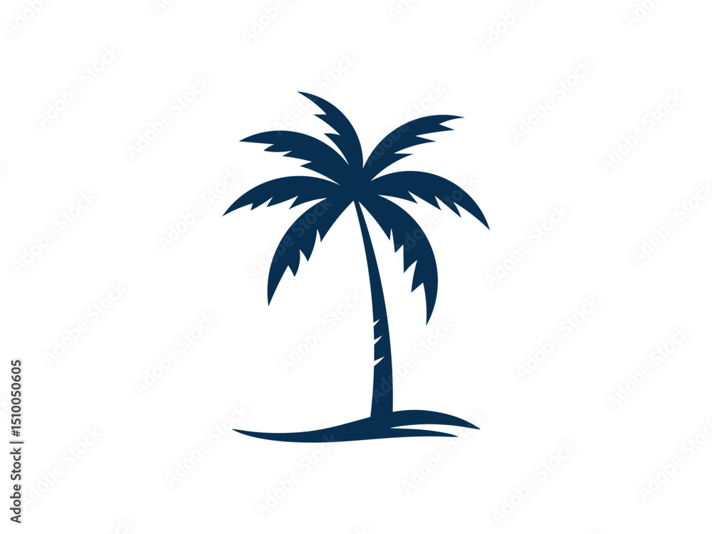 Obraz premium Palm Tree Tropical Logo Design