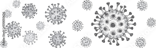 Coronavirus Vector Illustration on White Background.