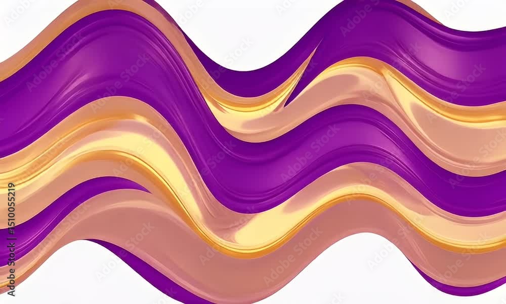 Abstract Golden and Purple Waves Design with Fluid Motion on White Backdrop Shiny and Smooth Texture for Creative Projects Abstract Golden and Purple Waves Design with Fluid Motion on White Backdrop Shiny and Smooth Texture for Creative Projects