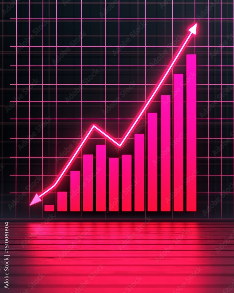 Fototapeta premium Resilience and Recovery: Flatline graph turning into upward curve symbolizing overcoming failure in business or life.