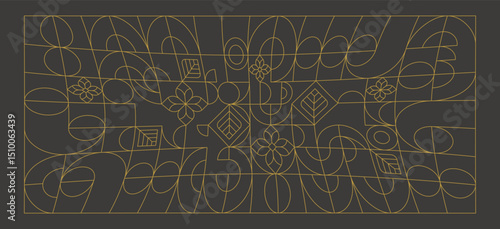 幾何学 抽象 サークル パターン 花 葉 背景