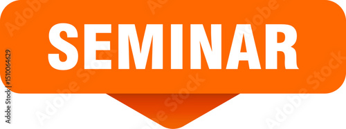 seminar sticker. seminar sign on transparent background