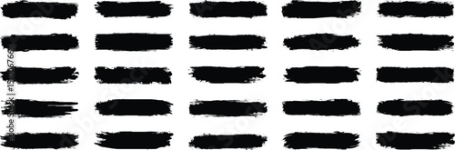 Brush strokes vector. Mega bundle of different ink brush strokes. Set of different ink paint brush strokes.  Set of text boxes. Paintbrush collection. Grunge design elements. Painted rectangle shape.